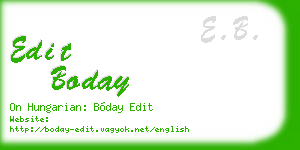 edit boday business card
