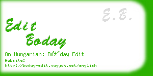 edit boday business card